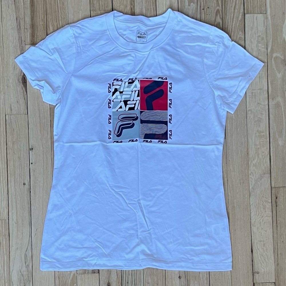 FILA Abstract Crew T-Shirt Nwt